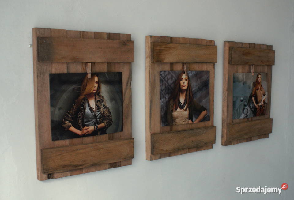 3x ramka drewniana na zdjecie obraz tryptyk Dom i Ogród Krosno