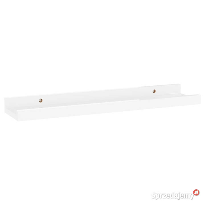 Półki ścienne 2 wysoki połysk białe 40x9x3 sprzedam