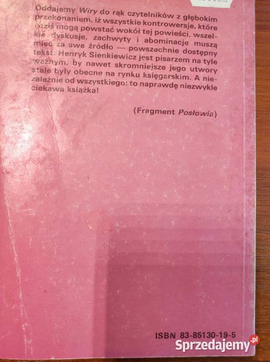 Wiry Henryk Sienkiewicz Rok wydania 2000 Kielce sprzedam