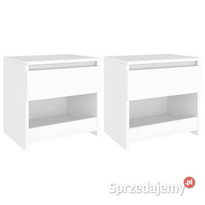 Szafki nocne 2 białe 40x30x39 materiał Warszawa sprzedam