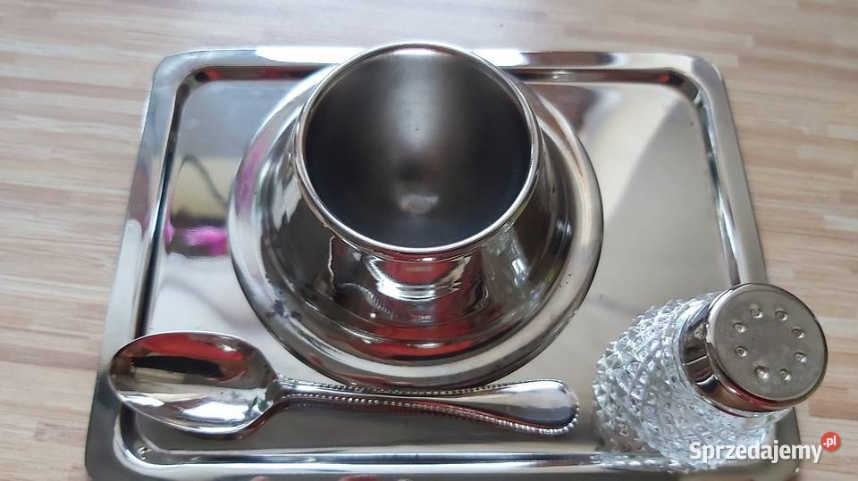 Zestaw Silver plated do jajej Wyry