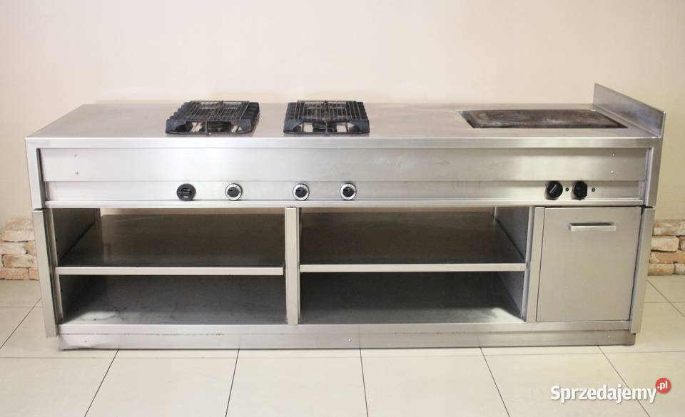 Wyspa centralna z kuchnią płyta grillowa 245