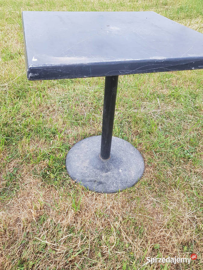 Stół ogrodowy kwadratowy blat płyta metal stoły