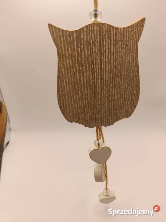 Zawieszka dekoracja sowa serca koraliki płytka Zamość