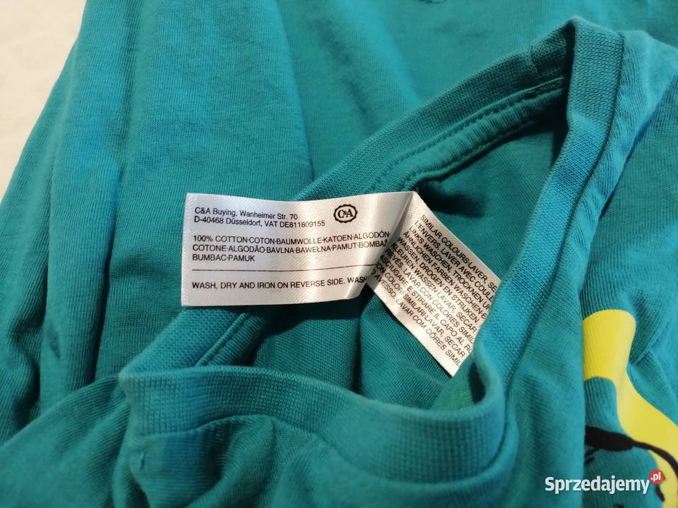 Koszulka krótki rękaw Tshirt dinozaur 116 CA Czeladź