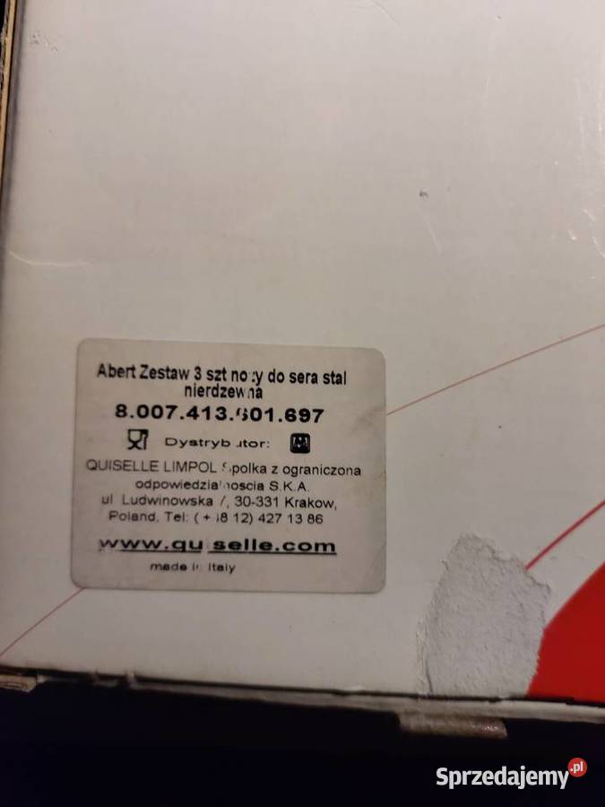 Nowe 3 noże do sera Abert stal nierdzewna Wrocław