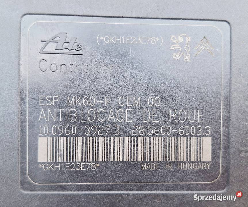 CITROEN PEUGEOT 207 ABS10096039273 28560060033 osobowe Radom