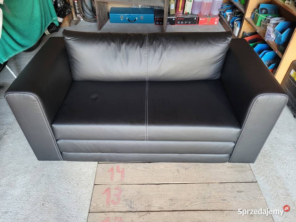 Sofa dwuosobowa z funkcją spania ecoskóra skóra ekologiczna Widuchowa
