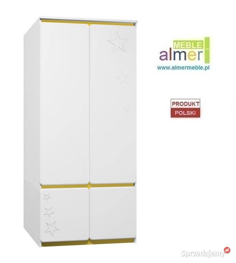 szafa biała STARS MDF C19 90x55 w200 do pokoju Meble Gostyń