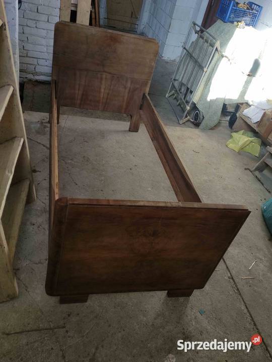 Zabytkowe łóżko drewniane retro lata 50 vintage Przeworsk