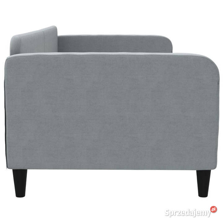 Sofa z funkcją spania jasnoszara obita tkaniną Warszawa