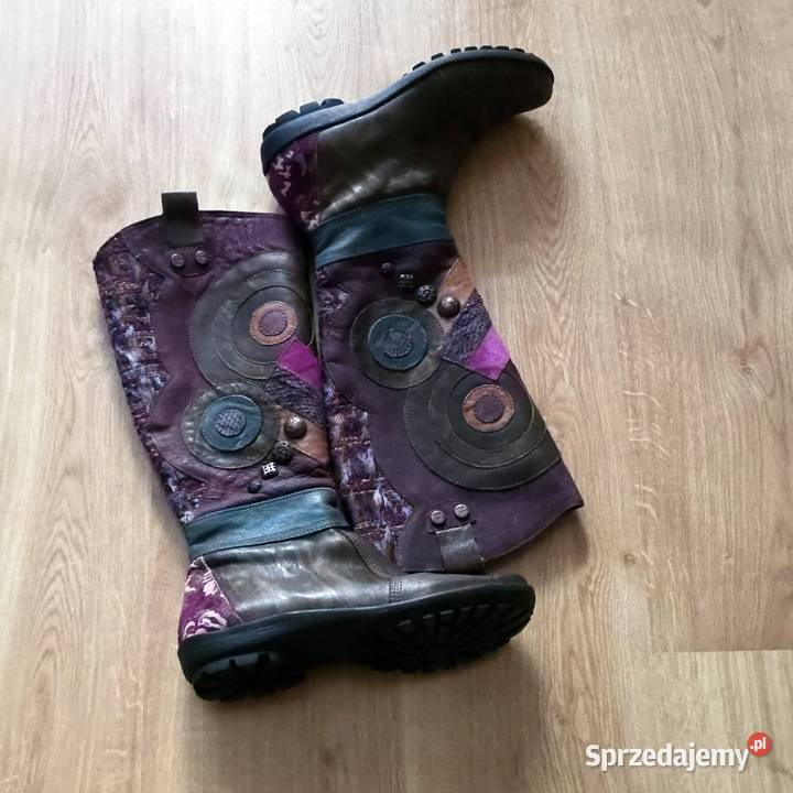 Unikatowe Kozaki Damskie Think skóra naturalna Kozaki Gdańsk