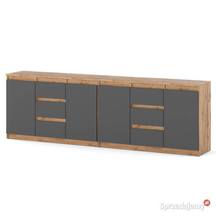 Komoda 240 Szafka Loft Z 6 Szufladami Nowoczesna