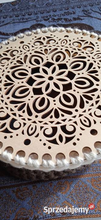 OKRĄGŁA PATERKA KOSZYCZEK autorskie rękodzieło Piła sprzedam