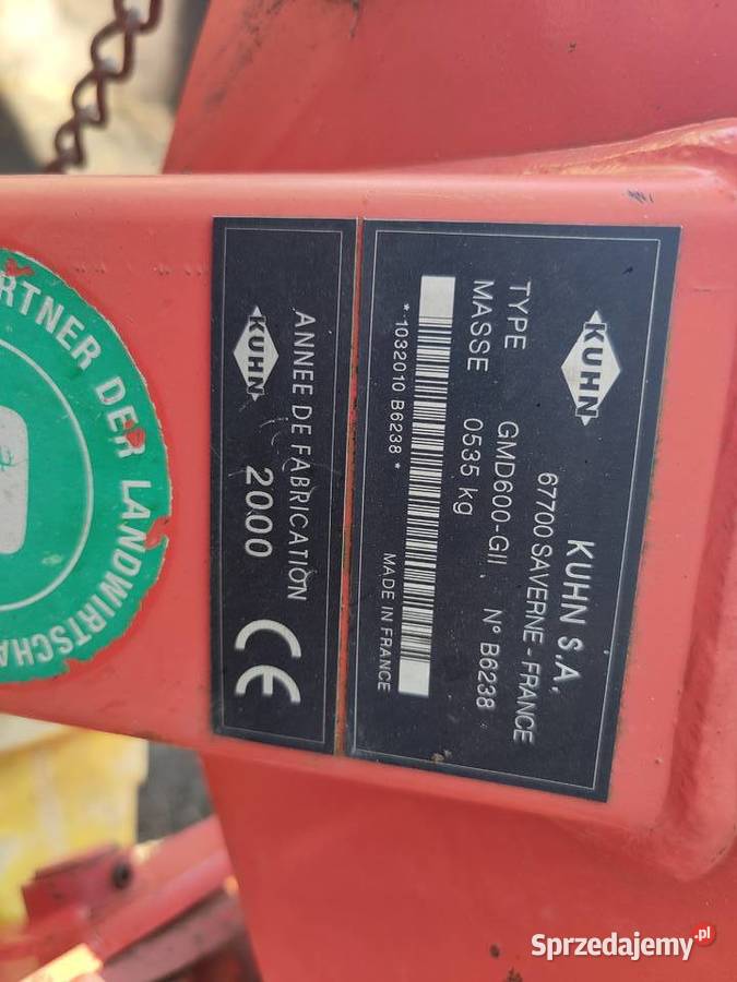 Kosiarka dyskowa KUHN GMD 600 24 m claas Pozostałe Przemęt