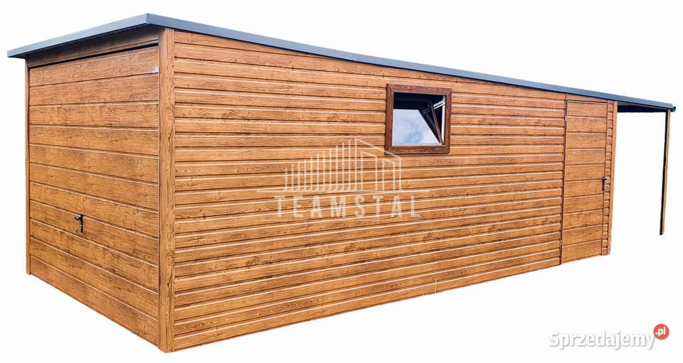 GARAŻ BLASZANY 3m x 6m spad tył Brama wiata 18m2 Włocławek