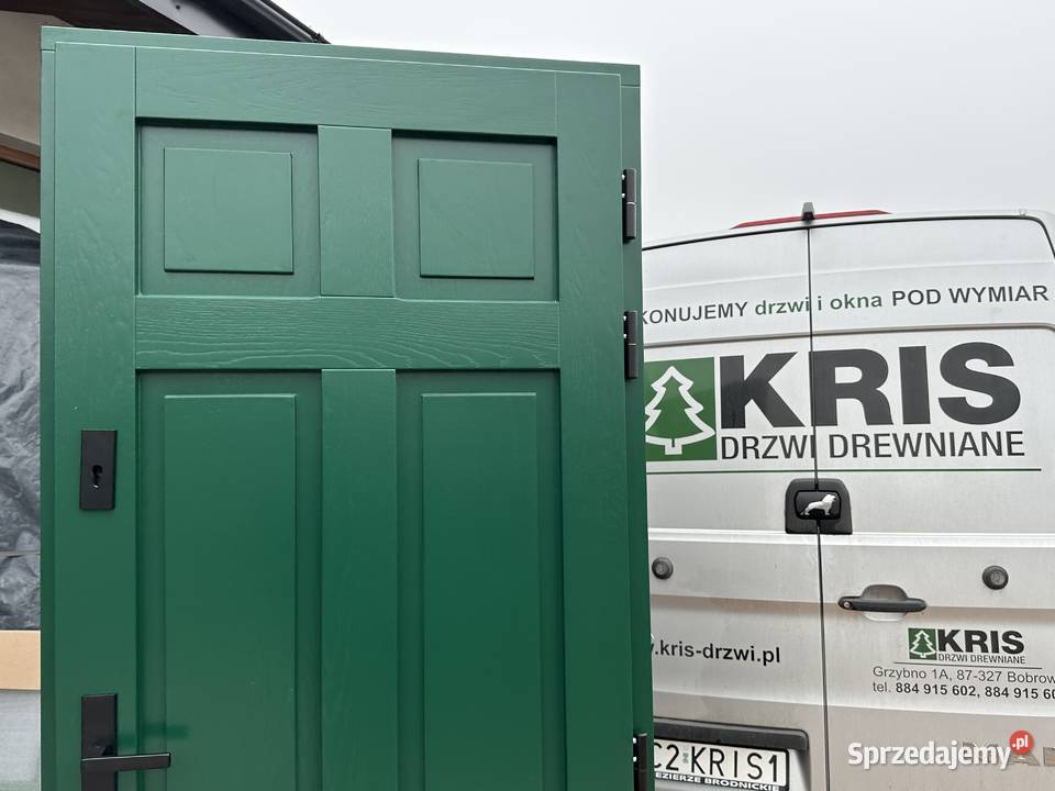 Drzwi drewniane zewnętrzne nietypowe 99x225 210cm kujawsko-pomorskie sprzedam