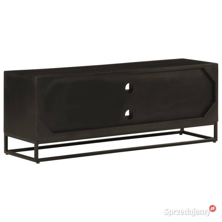 Szafka pod TV czarna 110x30x40 lite drewno mango Warszawa