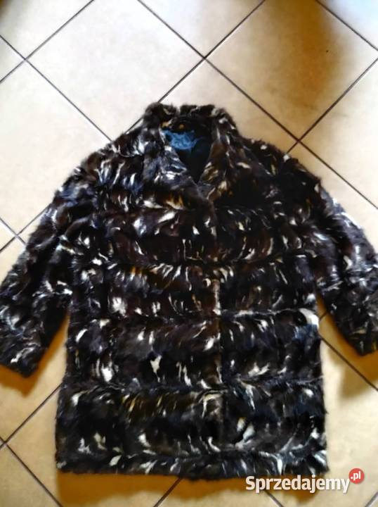 Futro naturalne z norek gorzka czekolada z bielą Gliwice