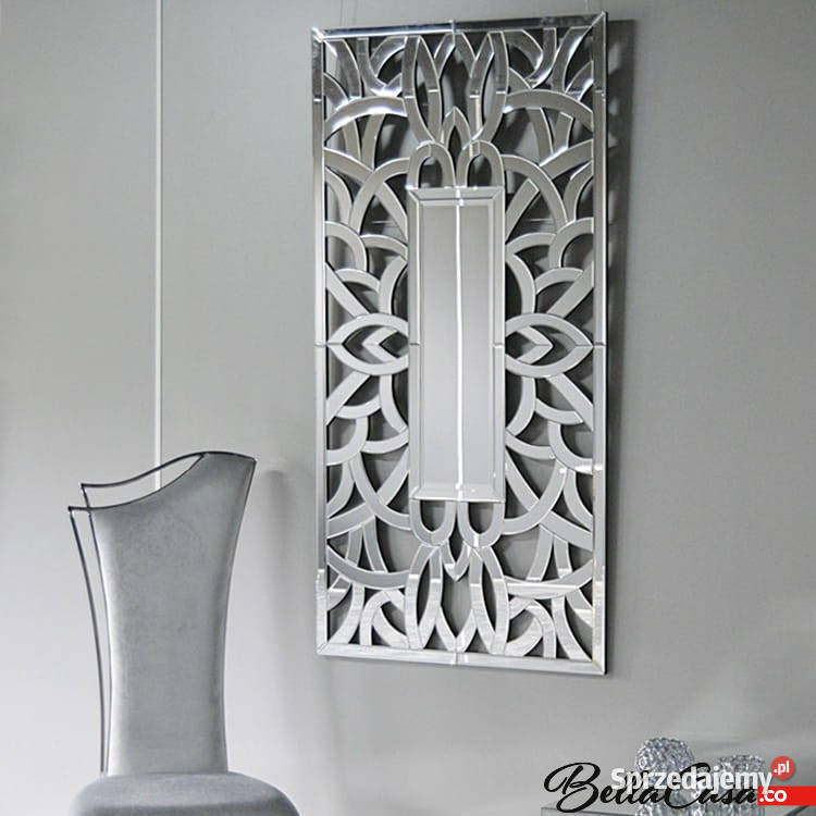 Srebrne lustro glamour prostokątne 75x150 M0518 Lustra sprzedam