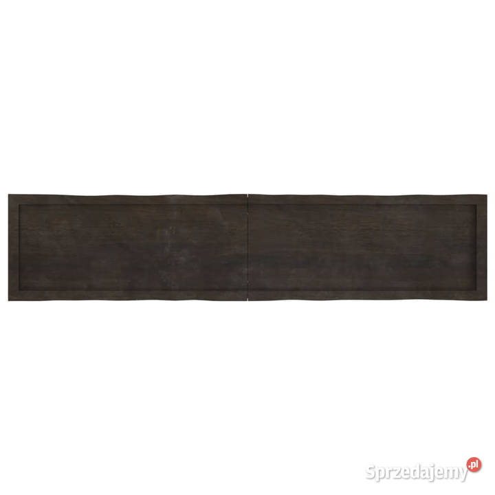Blat ciemnobrązowy 180x40x26 drewno z naturalną mazowieckie
