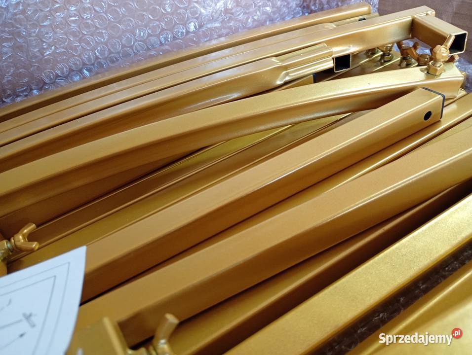 Złoty Metalowy Stojak Łuk Weselny Zestaw 3