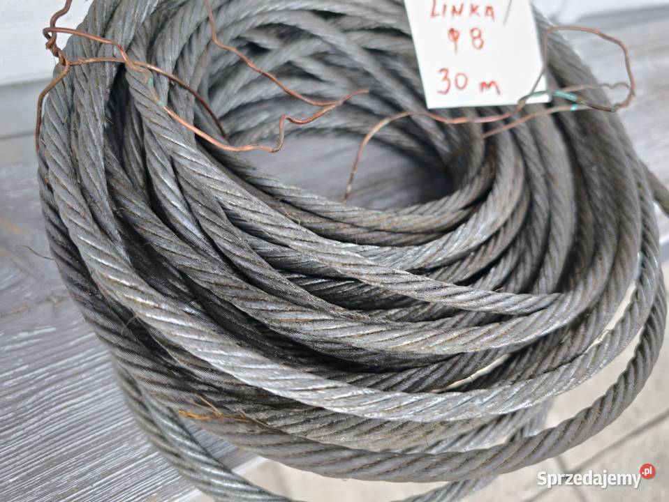 Linka stalowa średnica 8 mm 30 m nowa sprzedam