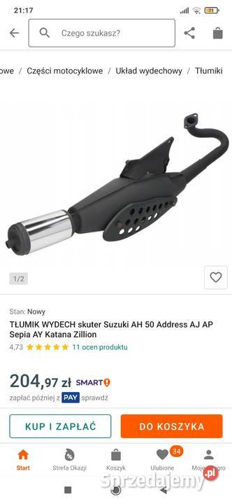 Wydech tłumik Suzuki ah ap address morini tgb Mysłowice sprzedam