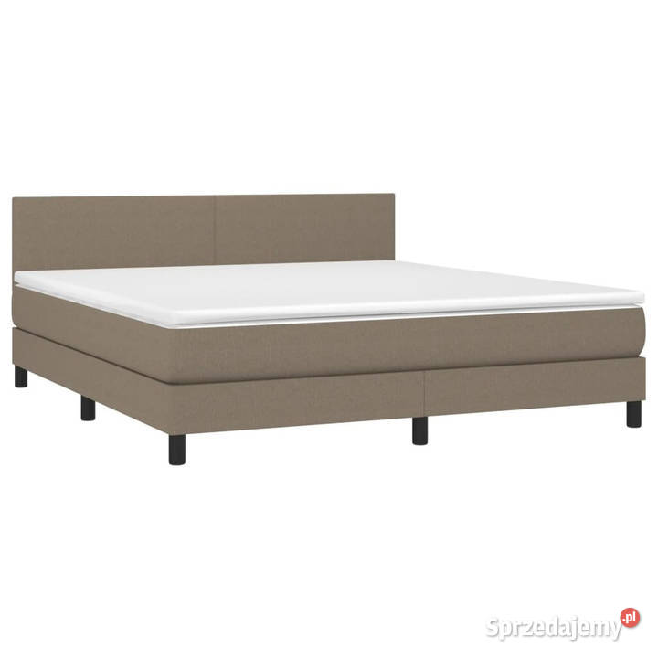 Łóżko kontynentalne z materacem taupe tkanina 203cm mazowieckie Warszawa