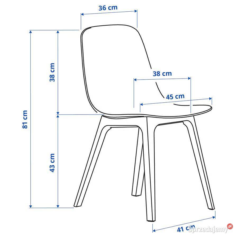 Krzesło IKEA ODGER w kolorze antracytowym Rypin sprzedam
