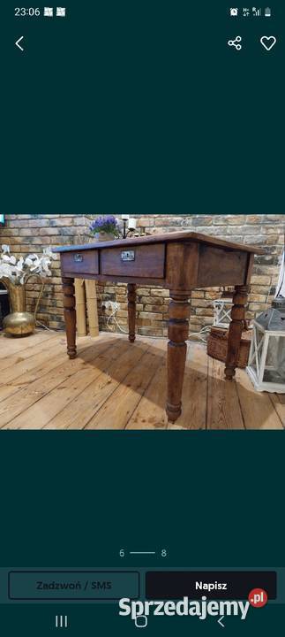 Stół przedwojenny stary retro elektycxny ciezki 113cm Gdańsk