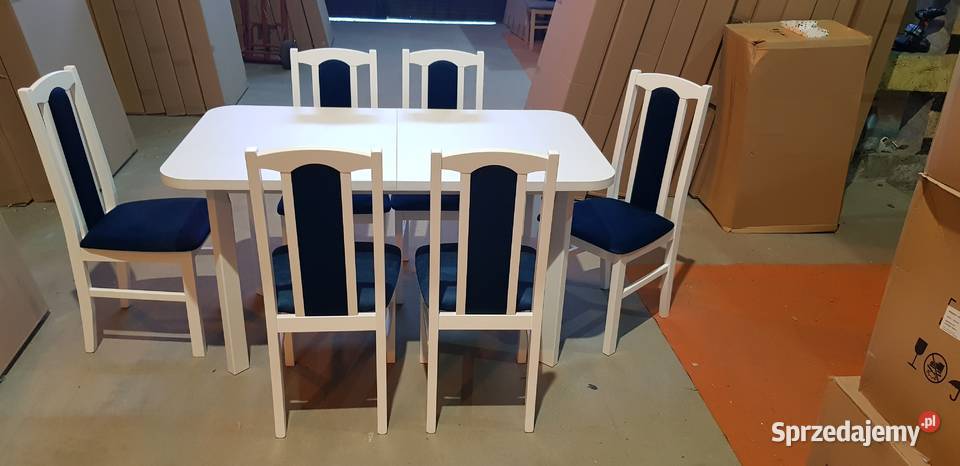 Stół rozkładany + 6 krzeseł, 35 kolorów, transport całaPL