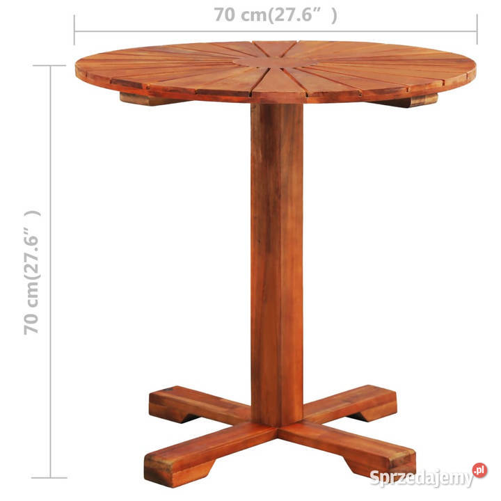 Stolik bistro 70x70 lite drewno akacjowe WM44037 mazowieckie Warszawa