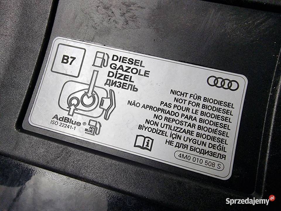 KLAPKA WLEWU PALIWA AUDI A4 B9 8W0809906A Lipno