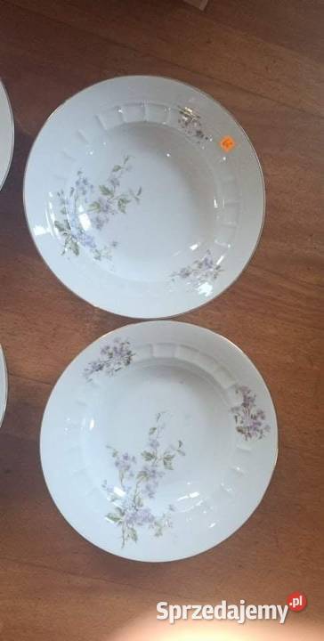 Carl Tielsch Ct Talerze do zupy Biała porcelana pomorskie Gdańsk