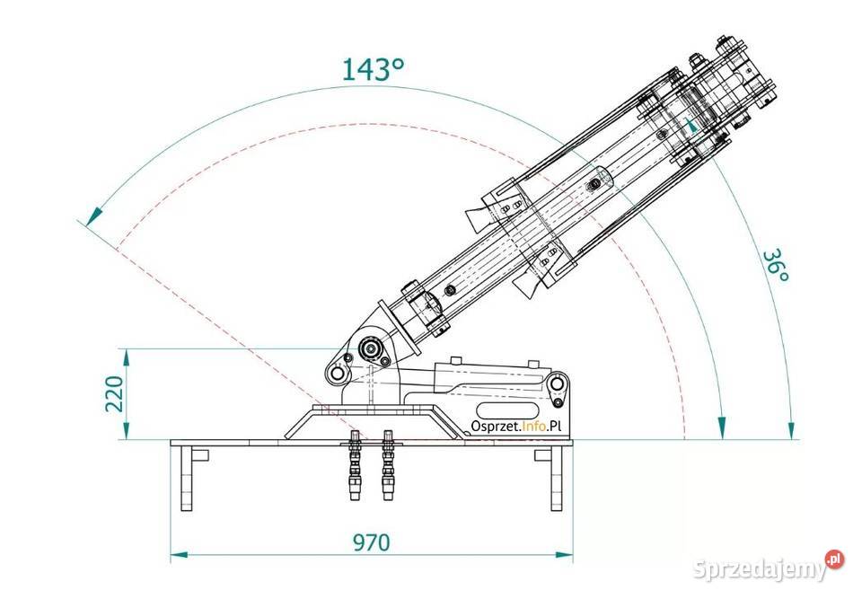 Ramię proste 1200 standard z łyżką 25 do Kraków sprzedam