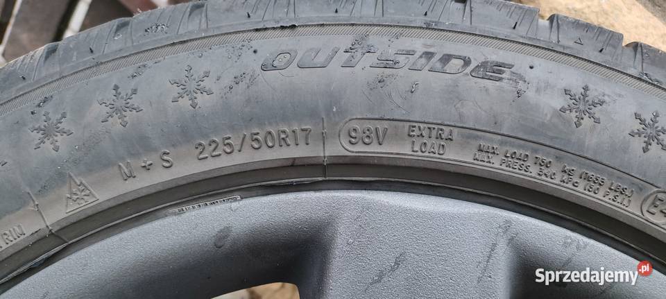 4 sztuki kół opony R17 22550 75J ET45 98V