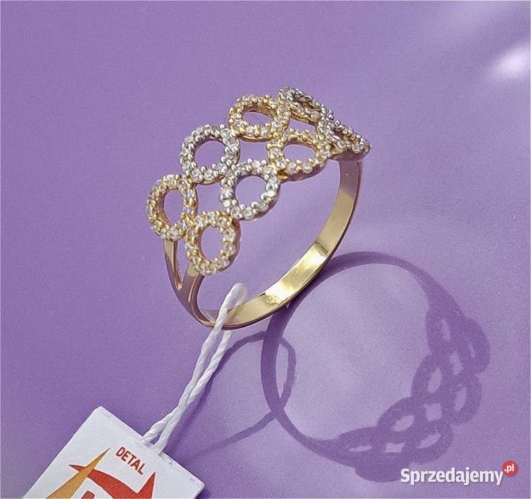 20 Pierścionek r18 Złoty pr585 Kółeczka Z1003 Poznań sprzedam