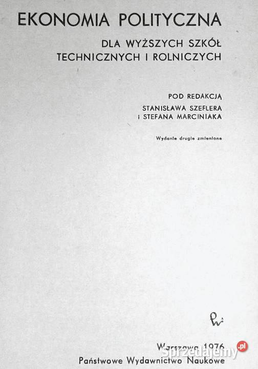 Ekonomia polityczna wyższych szkół technicznych Pozostałe Chełm