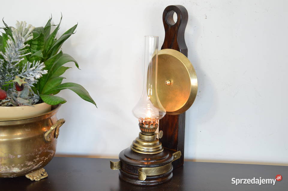 lampa naftowa kinkiet drewno do zawieszenia Jastrzębie-Zdrój