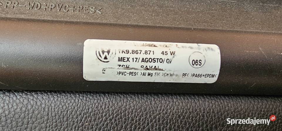 Roleta bagażnika VW Golf V VI Volkswagen Passat Rolety bagażnika Iława sprzedam