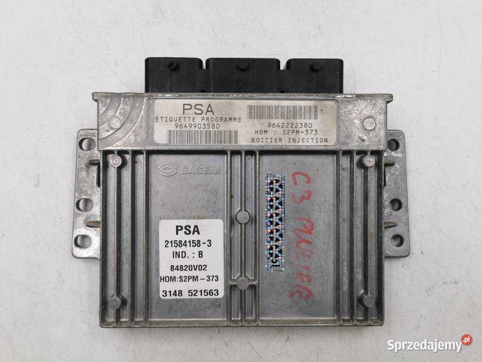 Sterownik Silnika Citroen C3 Pluriel 14 8v osobowe mazowieckie Wyszków