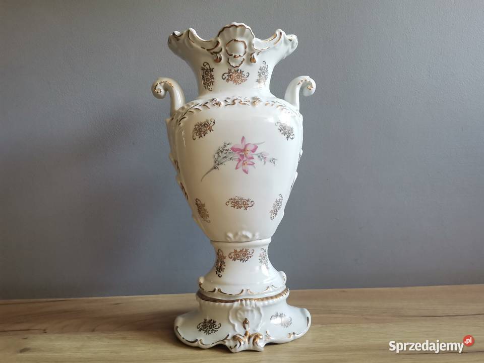 Stary duży unikatowy wazon porcelana Janina śląskie Katowice