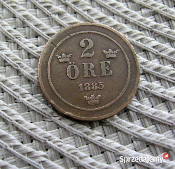 Szwecja 2 Ore 1885r Niski nakład tego rocznika Kalisz