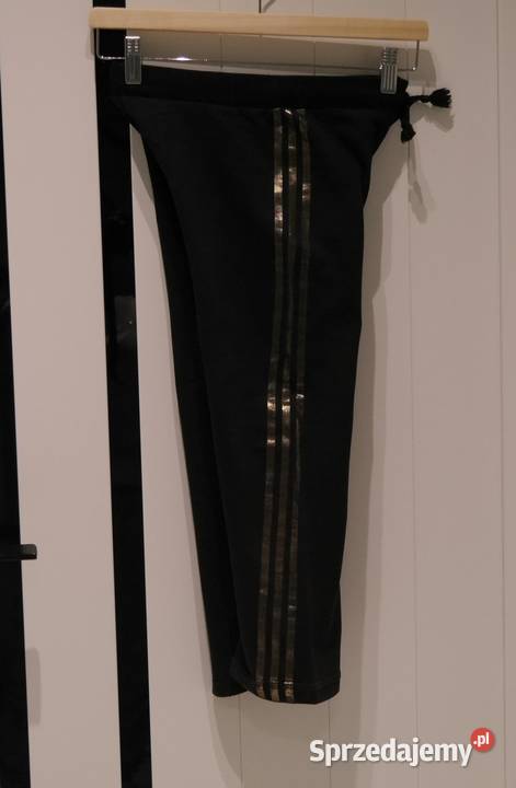 Adidas spodnie dresowe złote paski 116 Adidas Wrocław