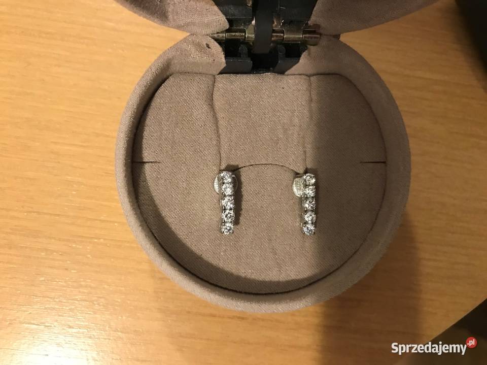 Klipsy ze srebra z cyrkonią Klipsy Warszawa