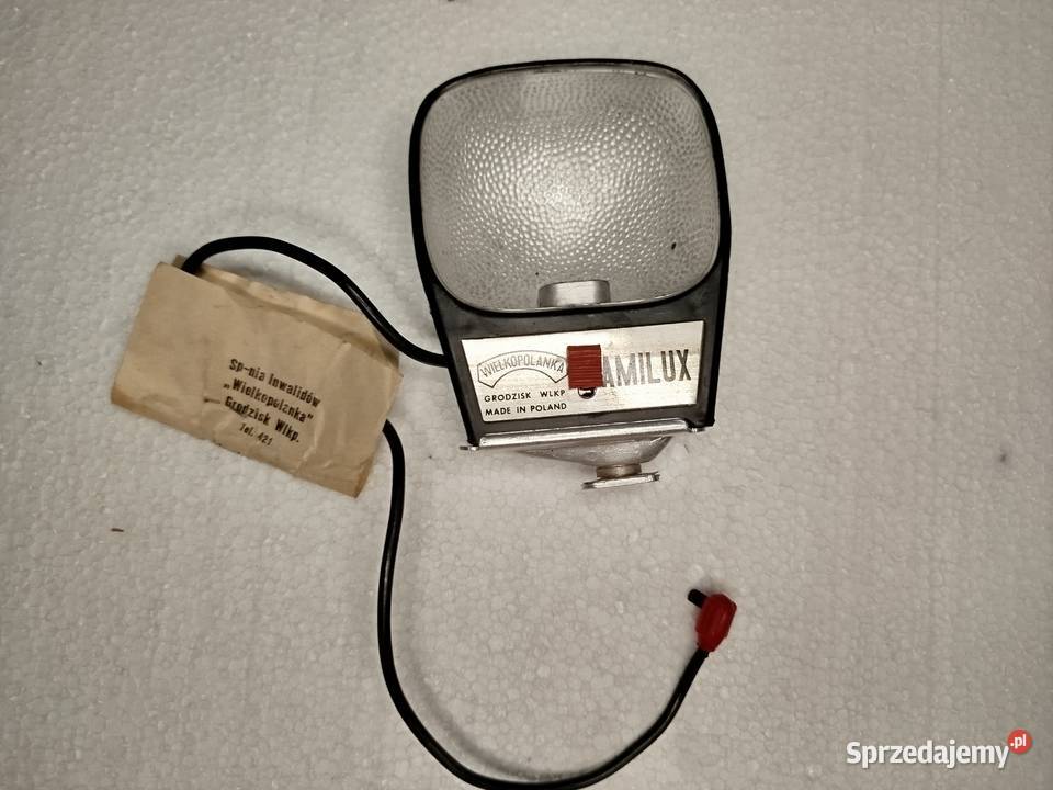 Zabytkowa lampa błyskowa AMILUX do aparatów Akcesoria