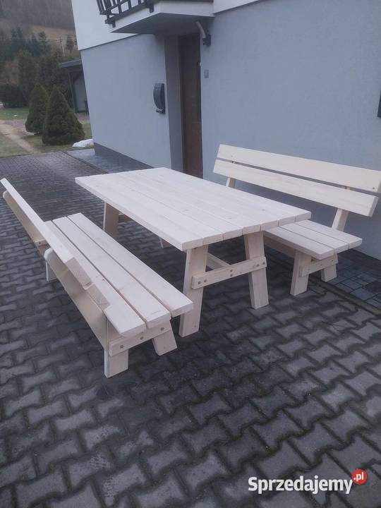 Meble ogrodowe drewniane góralskie Tokarnia sprzedam