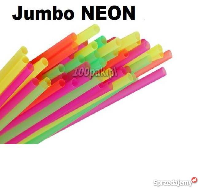 Słomki 500 sztuk neon jumbo sprzedam