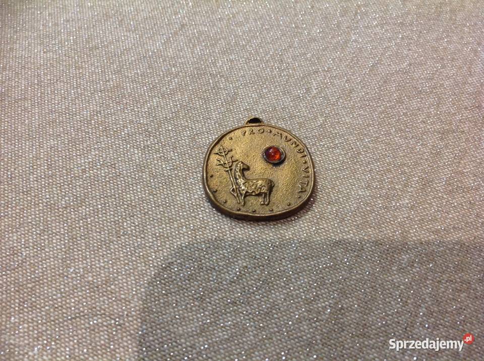 Wisiorek Religijny Z Brązu PRO MUNDI VITA Stary lubuskie Nowa Sól sprzedam